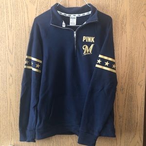 Milwaukee Brewer Pink Victoria Secret quarter zip